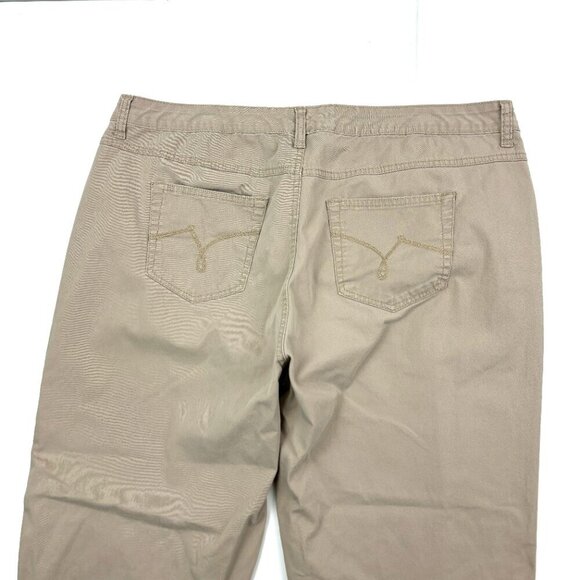 JMS Classic Capri Women's size 22W Tan Beige Denim Jeans - Picture 3 of 3